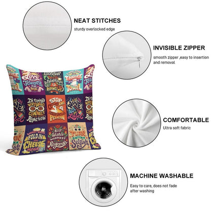 SC Collage Soft High-Density Material Throw Pillow