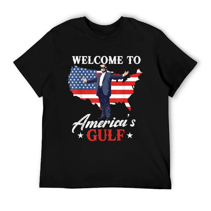 Gulf of USA America Funny USA Flag Relaxed-fit T-Shirt