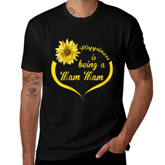 Womens Mam Gift Happiness Is Being A Mam  High-quality Stitching T-Shirt