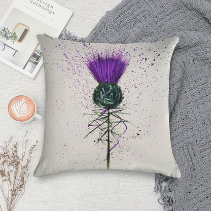 Purple Thistle Elegant Style Soft Ultra-Soft Texture Throw Pillow