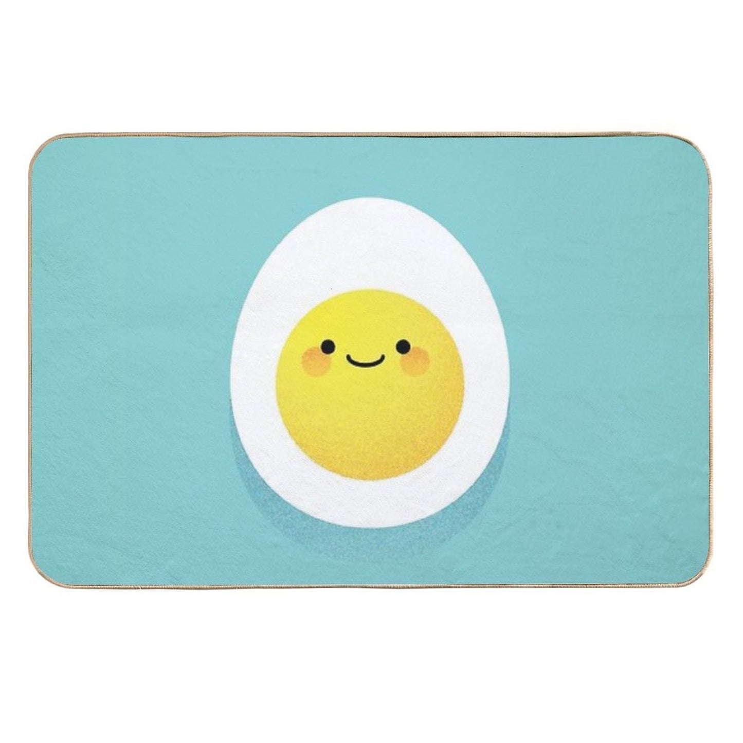 Cute Hard Boiled Eggs  Fade-Resistant Bath Mat