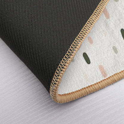 Boho Style Dots Set Icon Seamless Pattern  Dirt-Trapping Bath Mat