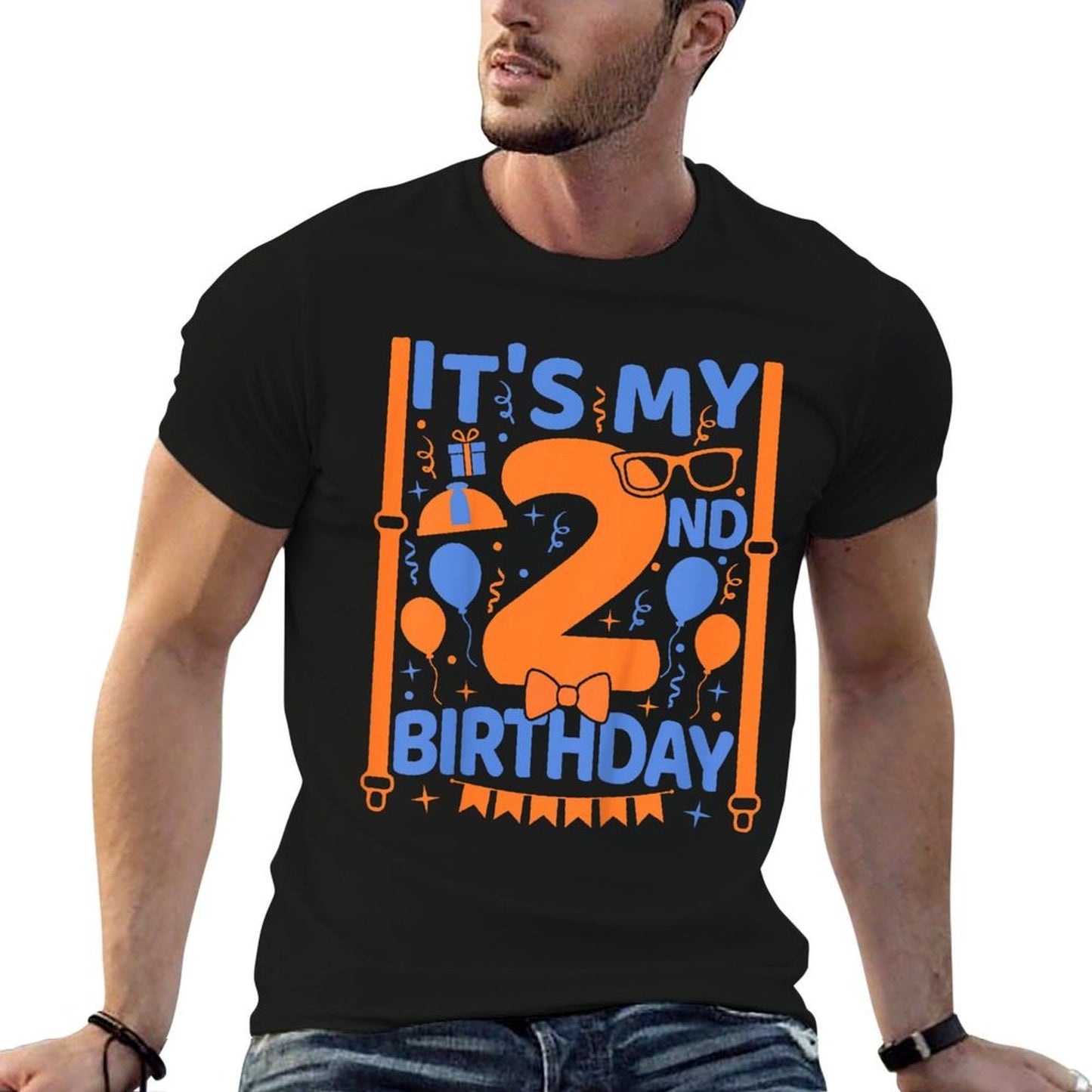 Kids 2 Year Old Birthday Boy Girl Kids Cute It's My 2nd Birthday  Wrinkle-resistant T-Shirt