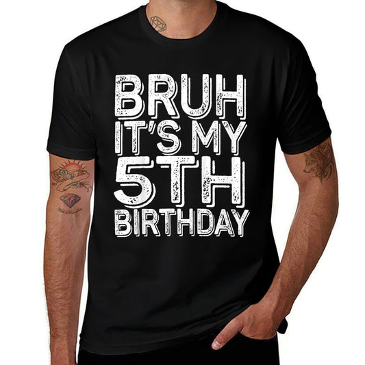 Kids Bruh It&#39;s My 5th Birthday Boy Gifts 5 Year Old Funny BDay  Classic T-Shirt