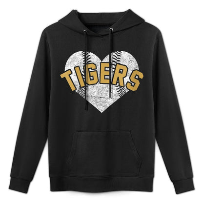 Womens Tigers Baseball Softball High School Team Mascot Mom Customizable Surface Hoodie