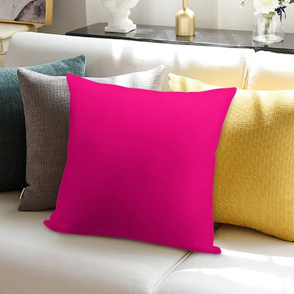 PLAIN SOLID  Bright PINK -100  Bright PINK SHADES ON OZCUSHIONS ON ALL PRODUCTS Soft Multiple Sizes Throw Pillow