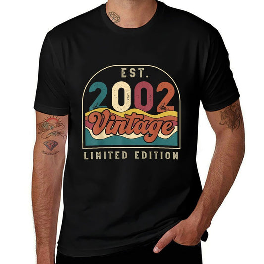 Vintage Est 2002 20th Birthday Limited Edition  Oversized Silhouette T-Shirt