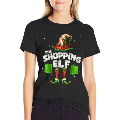Im The Shopping Elf Family Matching Group Christmas  Heathered Texture T-Shirt