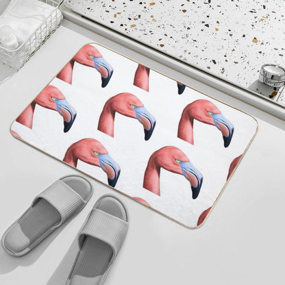 Flamingo Bird Art  Rapid-Drying Bath Mat