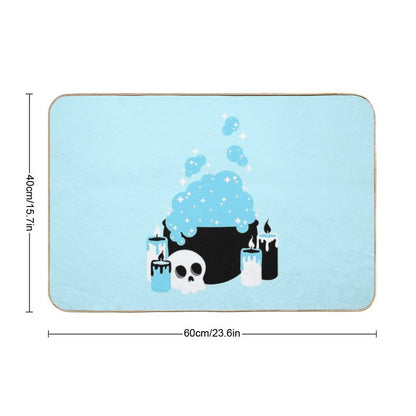 Cauldron Bubbles Blue  Long-Lasting Bath Mat