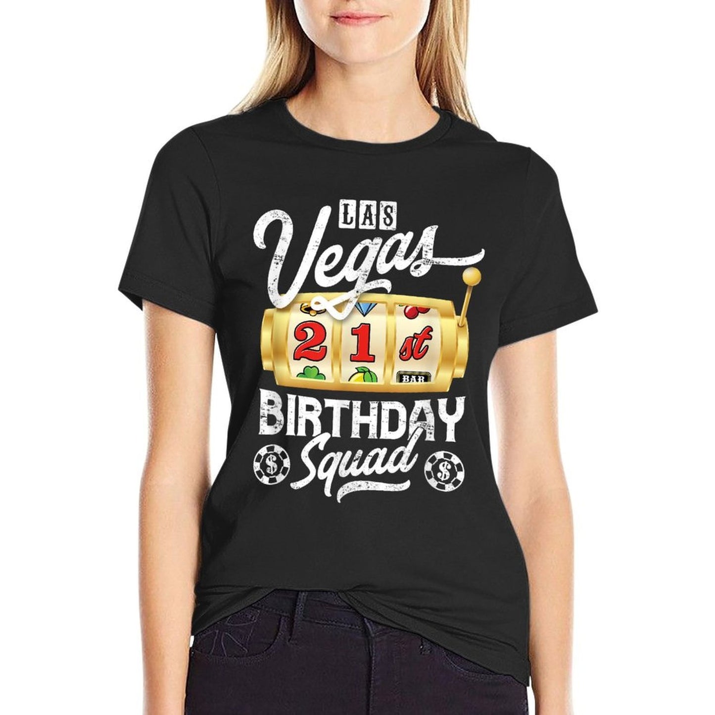 Las Vegas 21st Birthday Squad  Heathered Texture T-Shirt