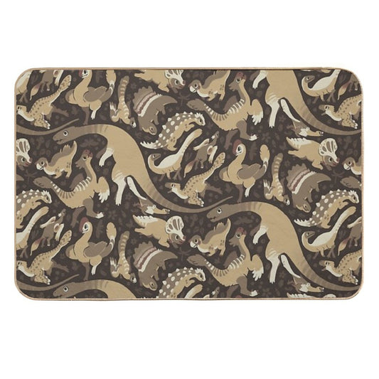 Tender Coffee Dinos  Easy Maintenance Bath Mat