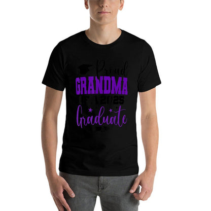 Graduation 2025 Grandma Of A Class Of 2025 Graduate  Ribbed Collar T-Shirt
