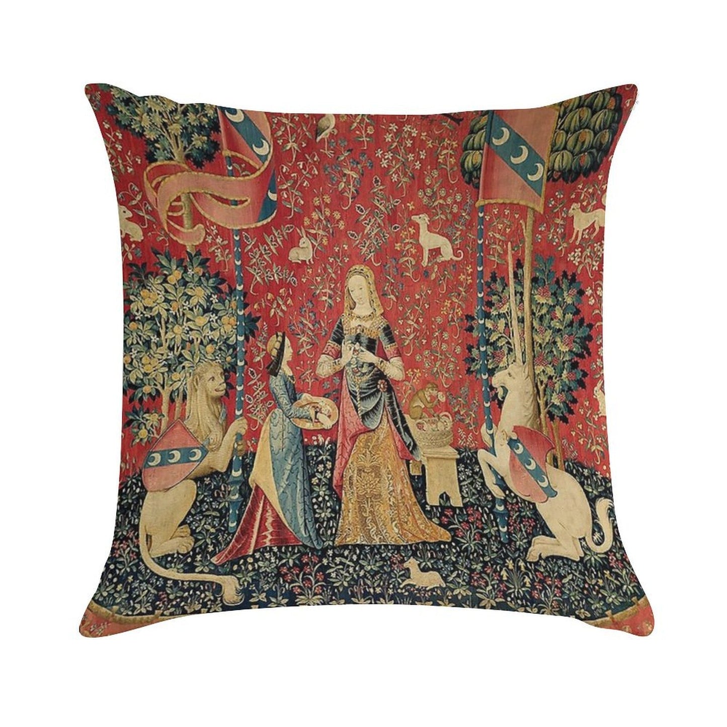The Lady And The Unicorn À Mon Seul Désir Soft Easy Maintenance Throw Pillow