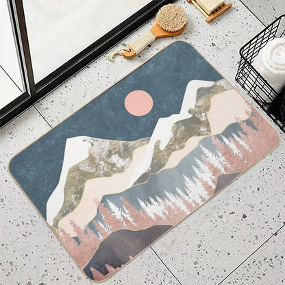 Winter Peaks  Fade-Resistant Bath Mat