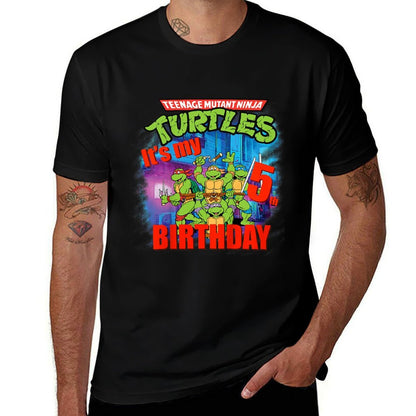 Mademark Xnage Mutant Ninja Turtles - Originalnage Mutant Ninja Turtles Fifth Birthday 5  Graphic-printed T-Shirt