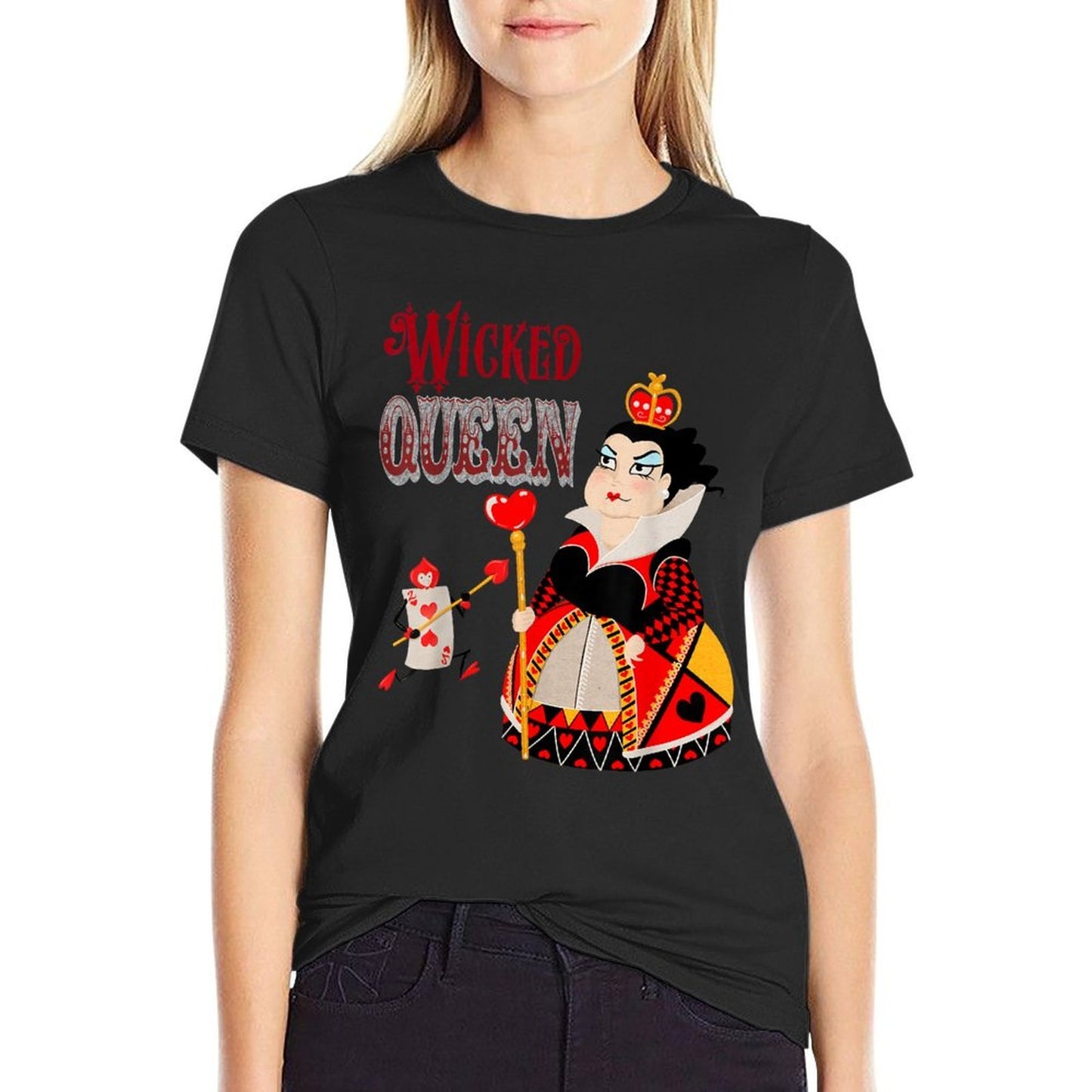Alice In Wonderland Wicked Queen Of Hearts  Graphic-printed T-Shirt