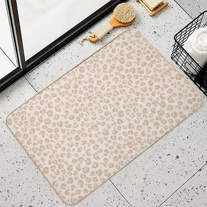 Beige Animal Print Home Decor by Erin Kendal  Dirt-Trapping Bath Mat