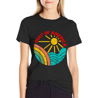 Retro Gulf Of USA America Est 2025 American Flag Gulf Mexico Classic T-Shirt