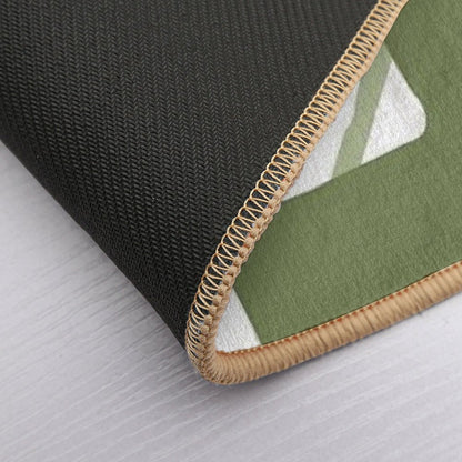 Sage, White And Black Retro Abstract Boho Design  Growing  Long-Lasting Bath Mat