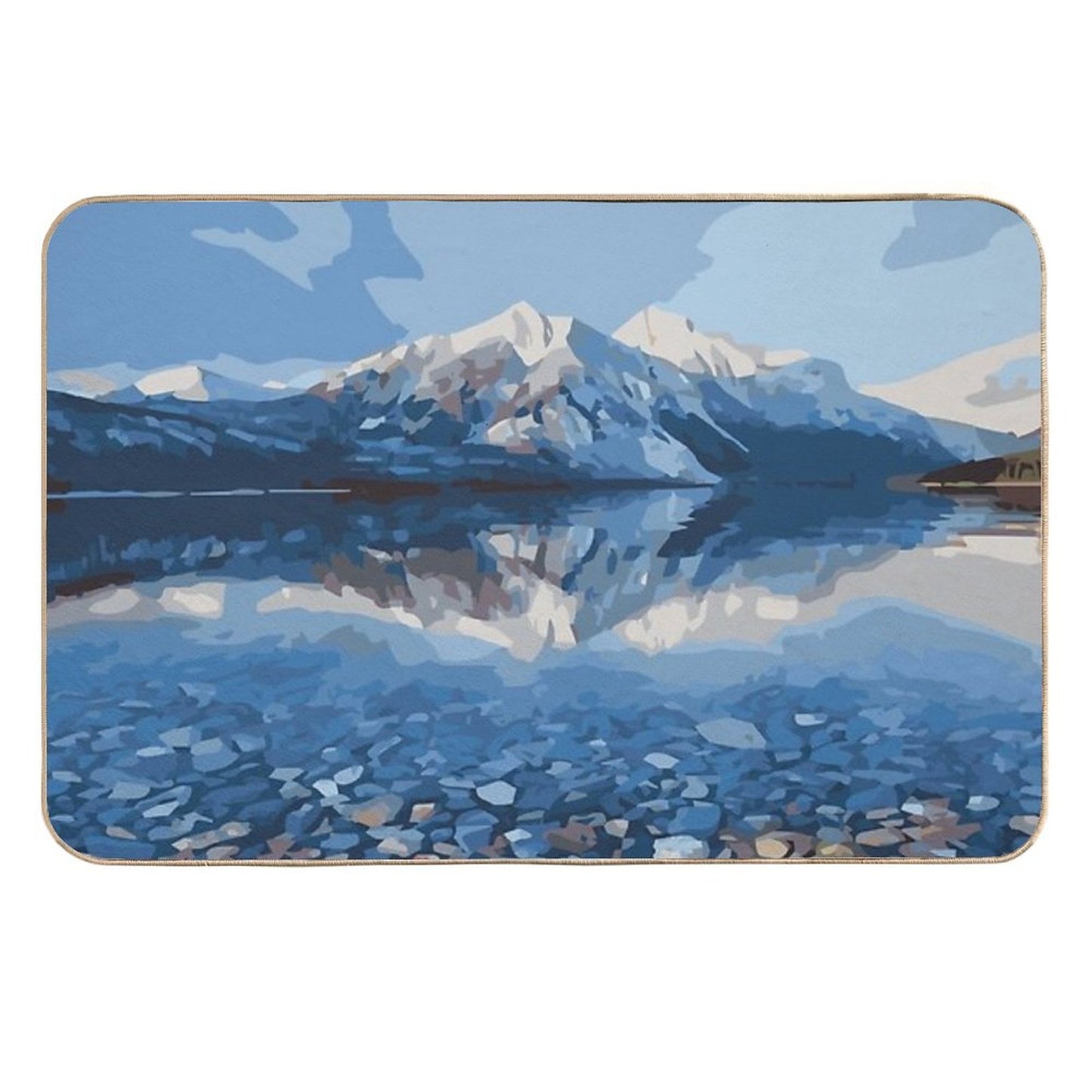 Glacier National Park Lake MacDonald  Dirt-Trapping Bath Mat