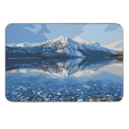 Glacier National Park Lake MacDonald  Dirt-Trapping Bath Mat