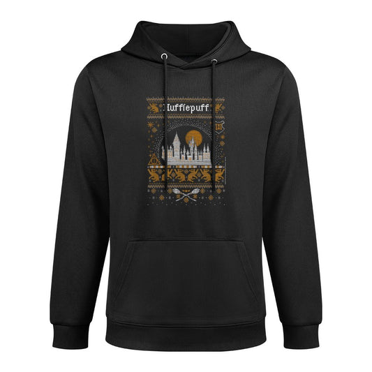 Harry Potter Hufflepuff Ugly Christmas Sweater Pattern Cotton-Polyester Blend Hoodie