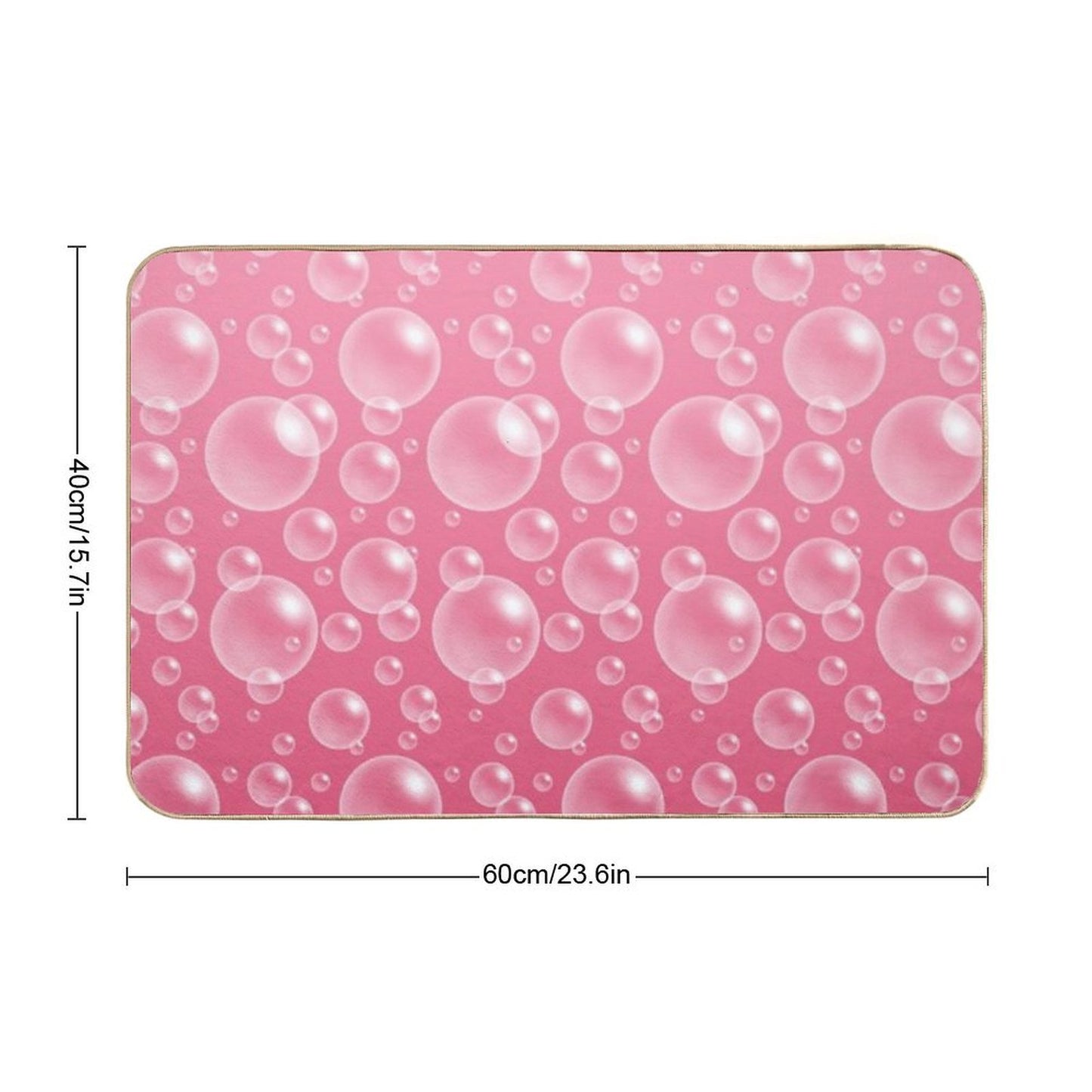 Ombre Pink Bubbles  Absorbent Bath Mat