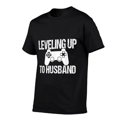 Engagement for Groom Video Game Lovers  Oversized Silhouette T-Shirt