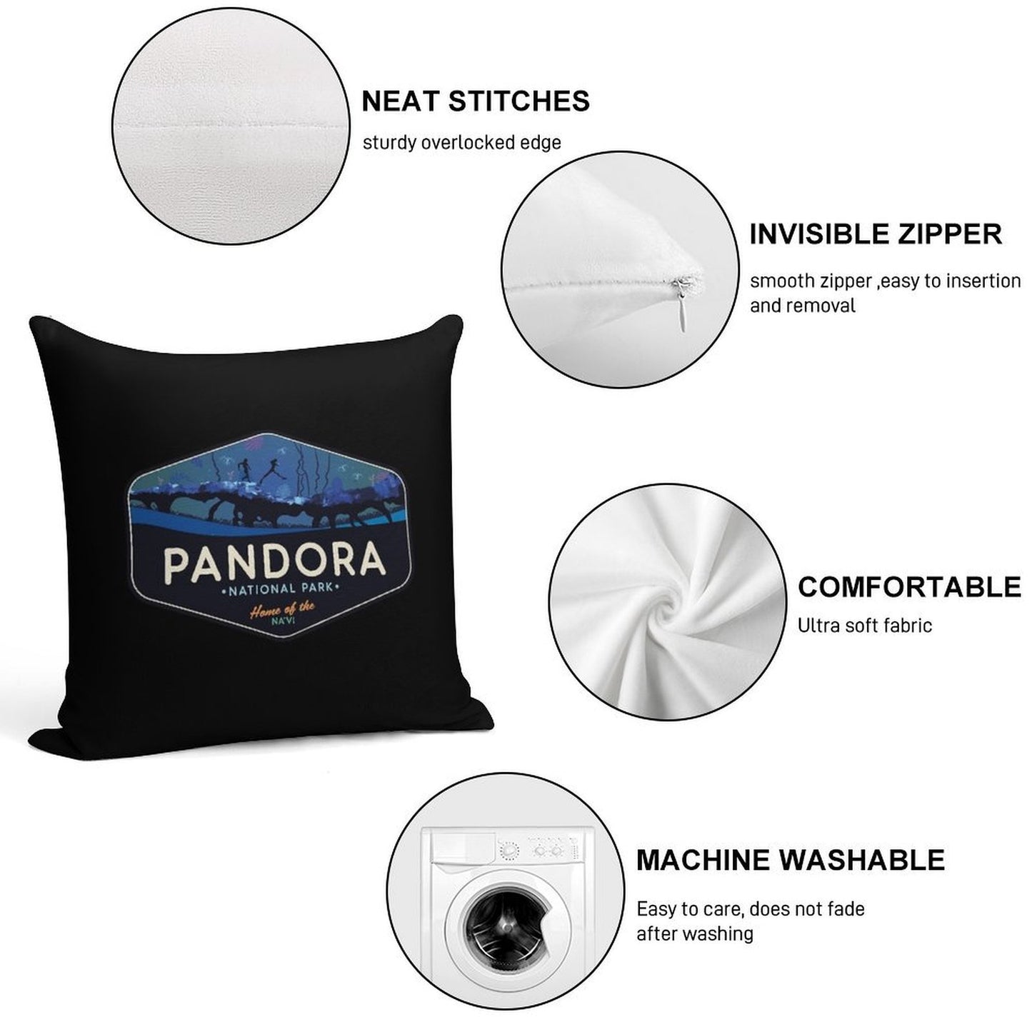 Pandora National Park - Home of The Na'vi! Soft Easy Maintenance Throw Pillow