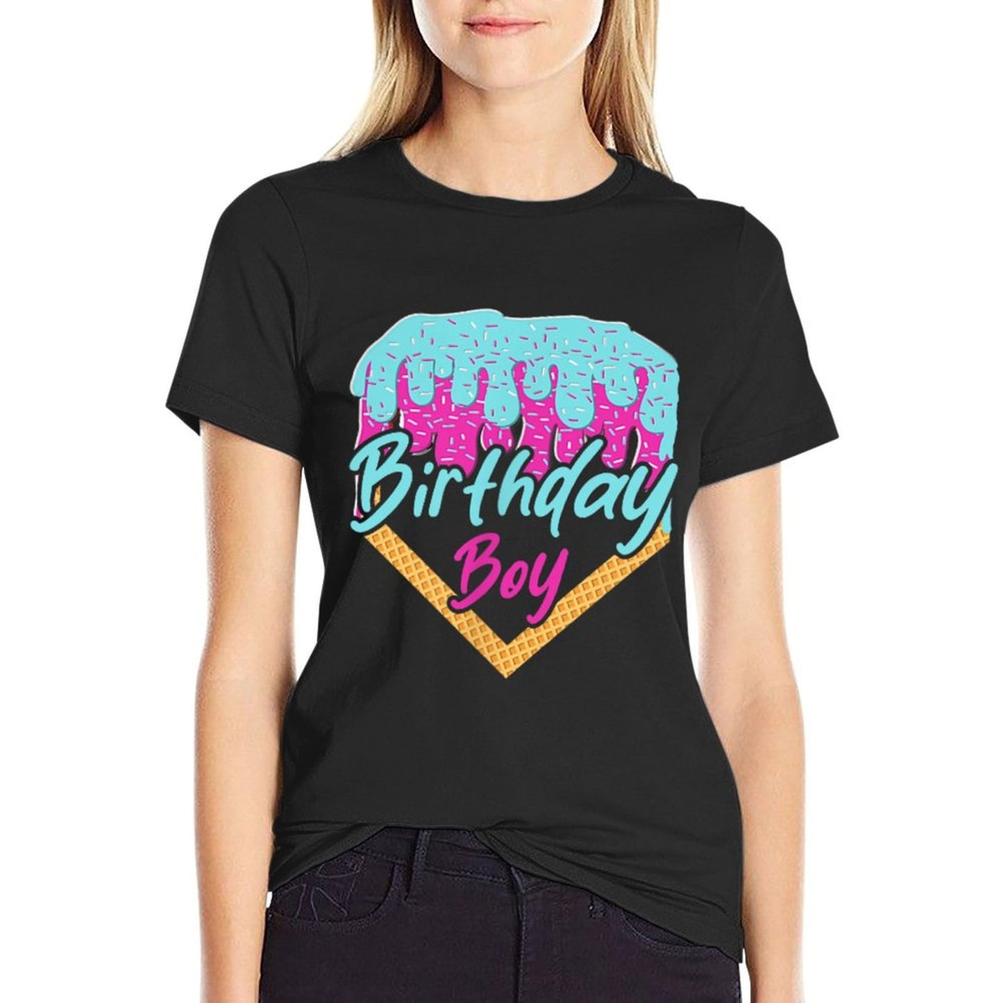 Baseball 10 Year Old Ice Cream Drip 10th Birthday Boy 10  Graphic-printed T-Shirt