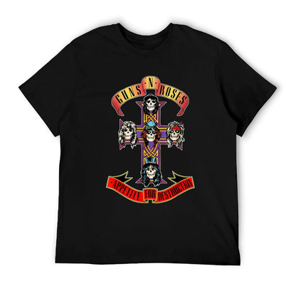Guns N' Roses Official Cross Tagless Design T-Shirt