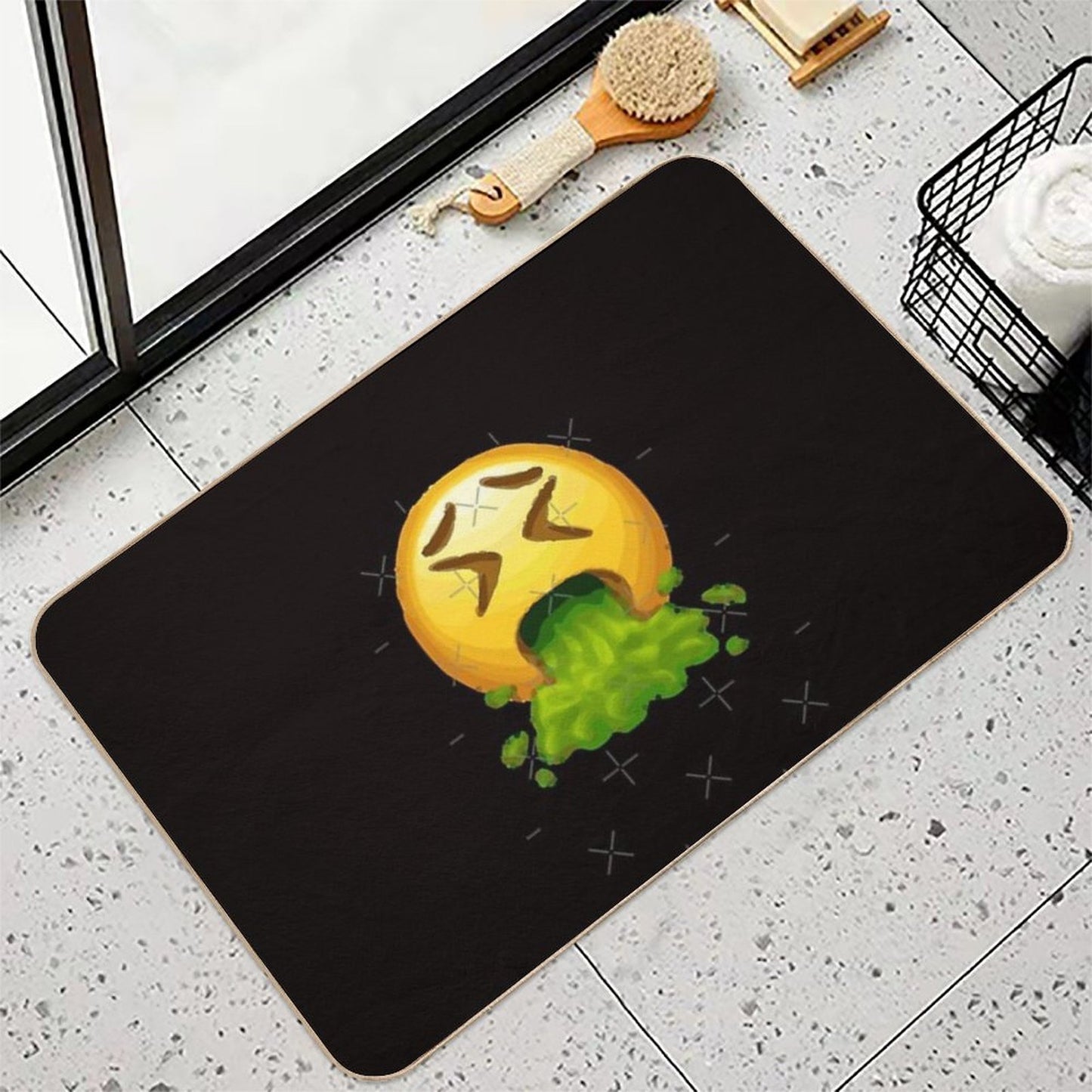 Emoji Puking  Odorless Bath Mat