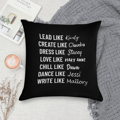 The Baby Sitters Club - Kristy, Claudia, Stacey, Mary Anne, Dawn, Jessi, Mallory Soft Style Accent Throw Pillow