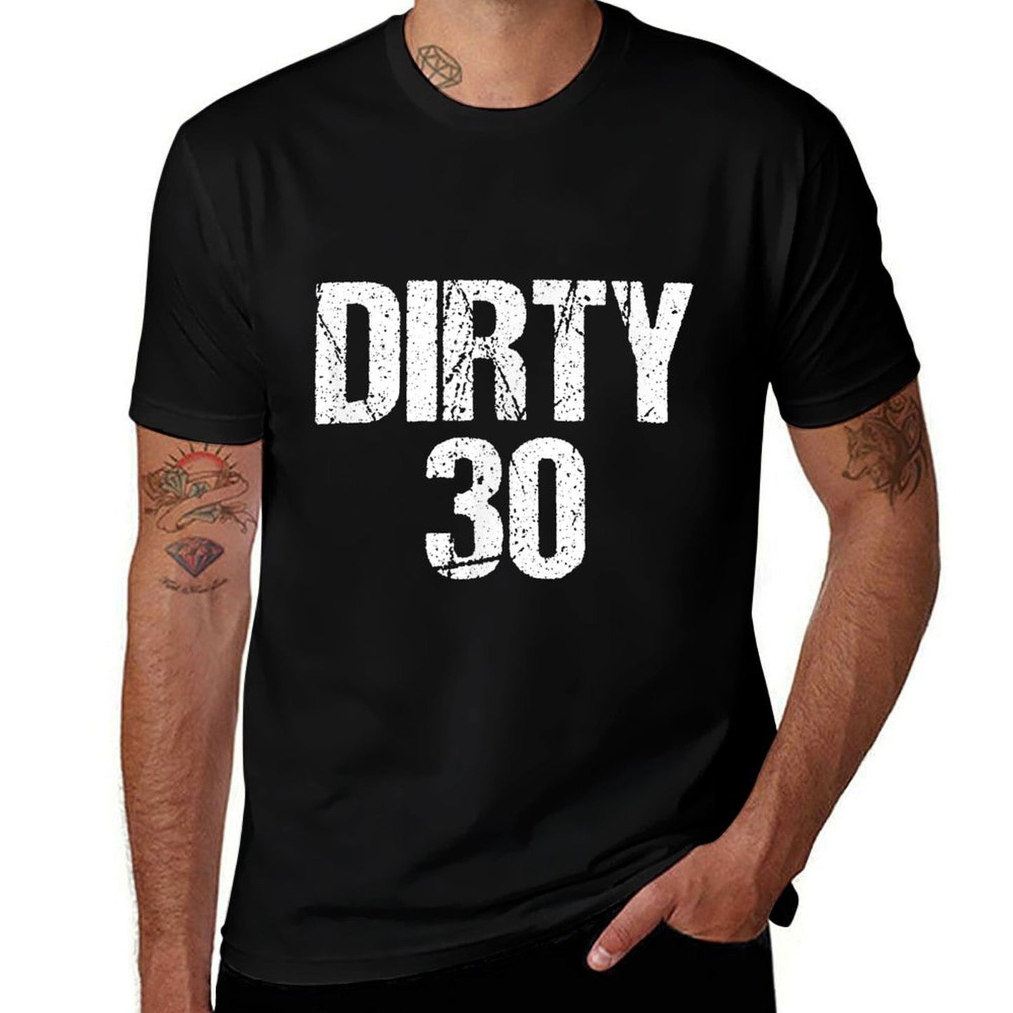 Dirty 30 30th Birthday Party 30 Year Old Tees Gift  Oversized Silhouette T-Shirt