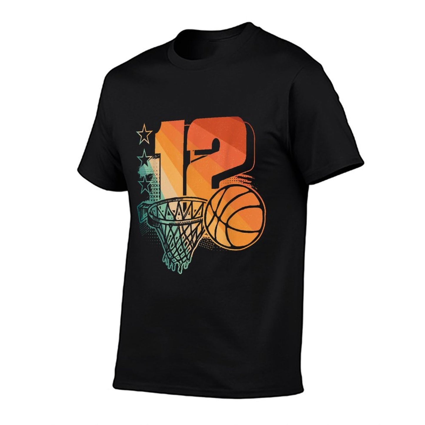 12th Birthday Boy Basketball Player Basketball 12 Years Old  Summer-ready Fabric T-Shirt