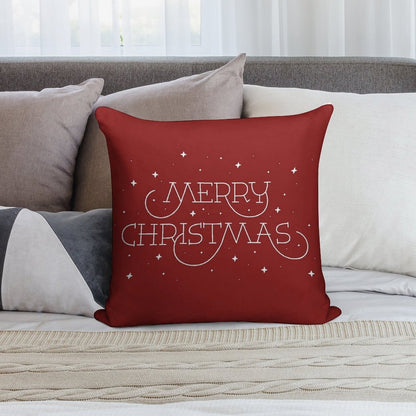 Merry Christmas Soft Fade-Resistant Throw Pillow