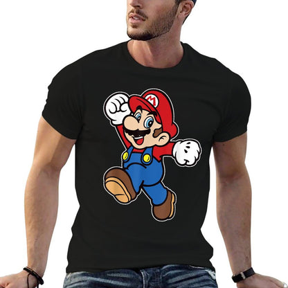 Super Mario Classic Jump Portrait  Summer-ready Fabric T-Shirt