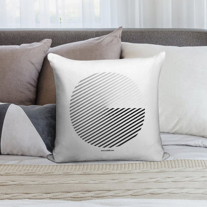 Stripes Can Be in A Disc (BoW) Soft Decorative Cover Throw Pillow