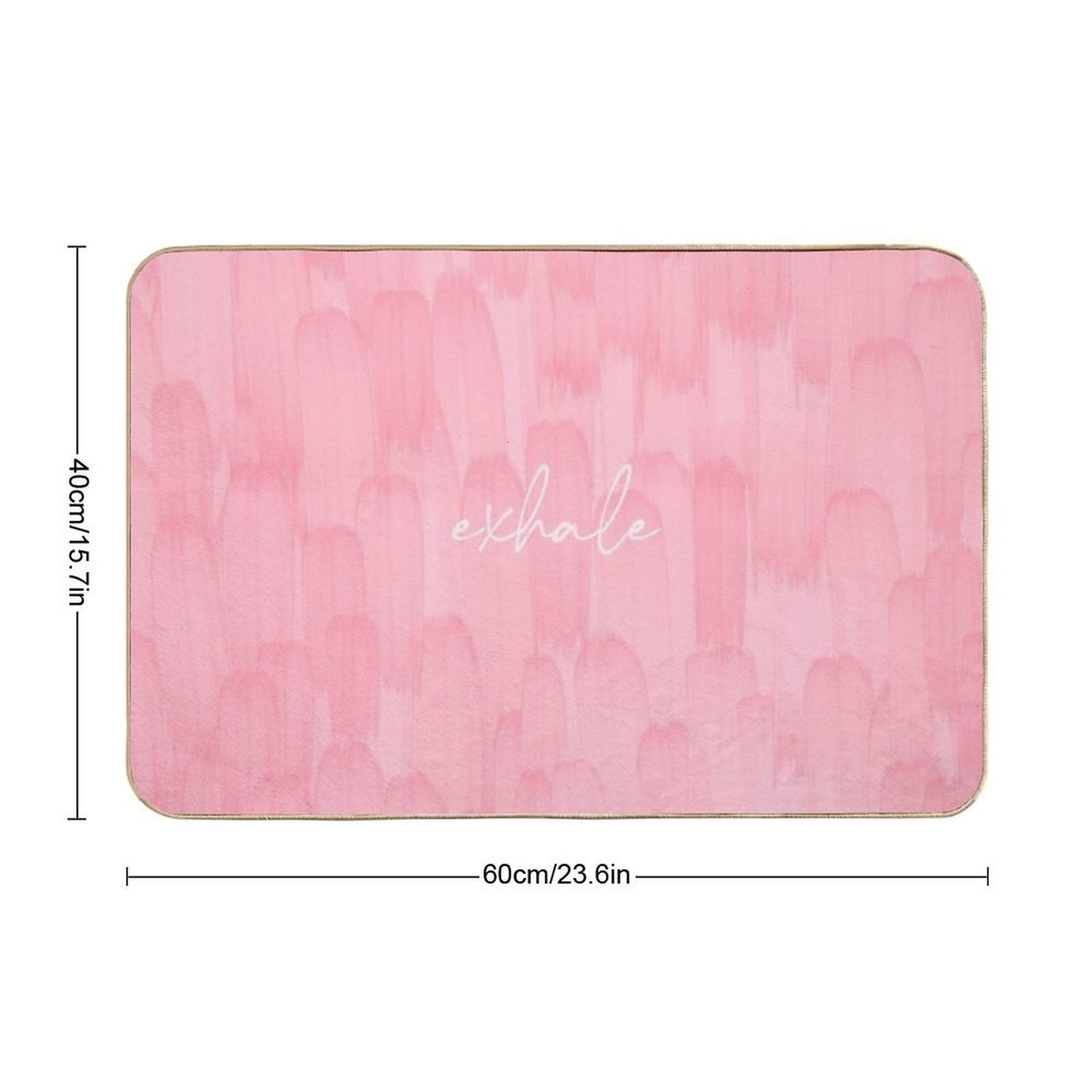 Exhale Flamingo Pink Strokes  Dirt-Trapping Bath Mat