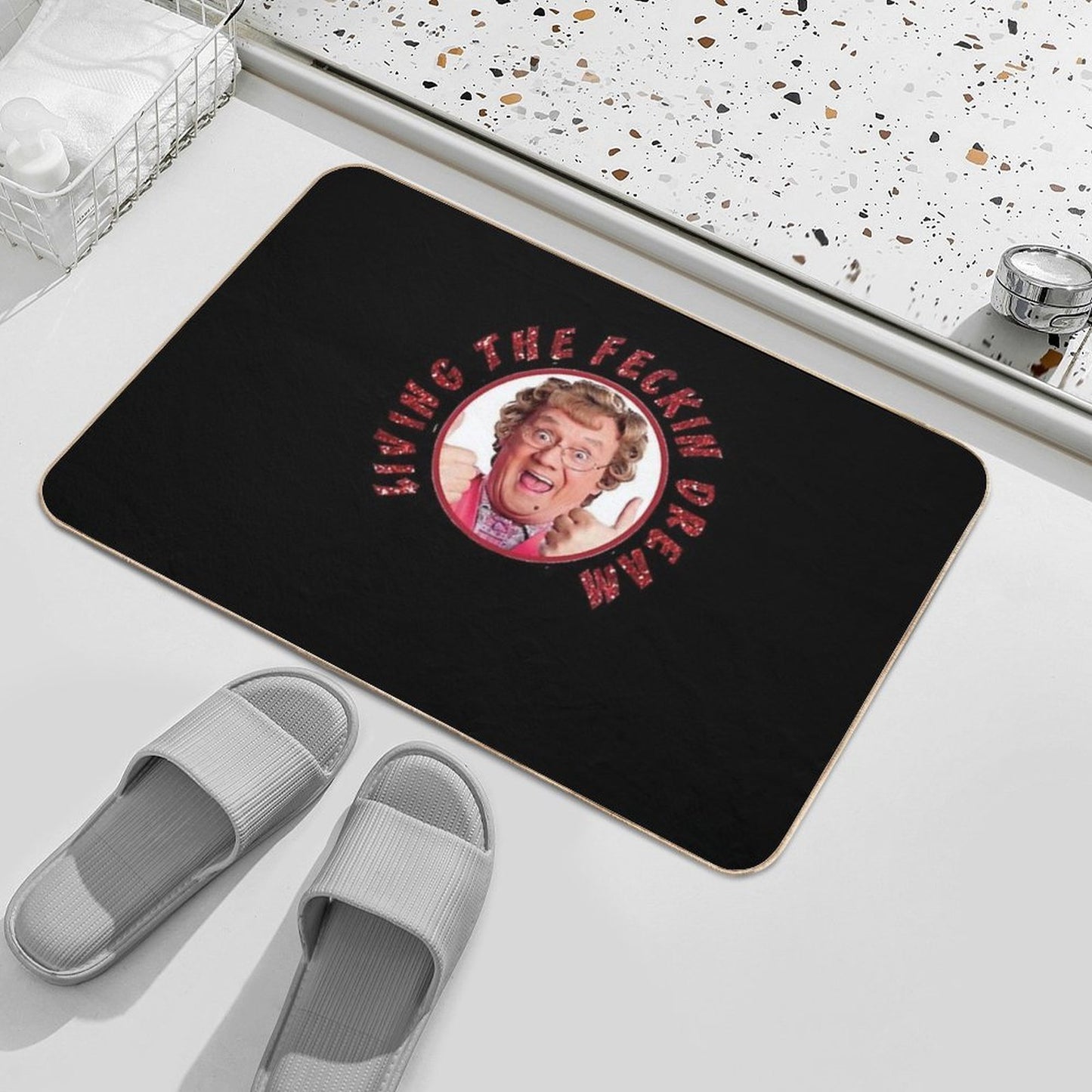 Lover Gifts Mrs Browns Boys Sarcastic Vintage British  Pet-Safe Bath Mat