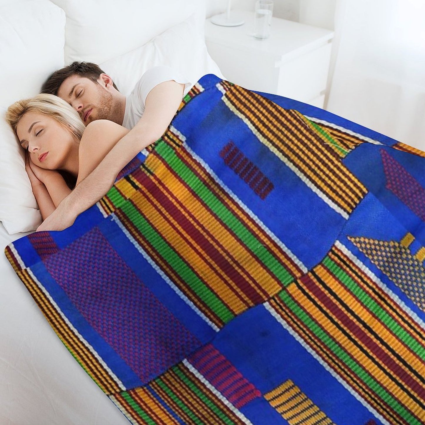 Kente Cloth Ghana West African Print Wrinkle-free Throw Blanket