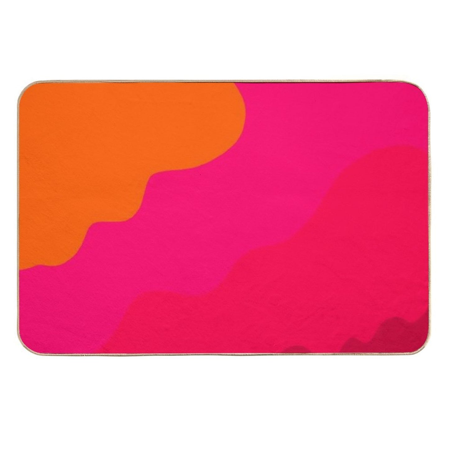 Hot Pink to Orange  Easy To Clean Bath Mat