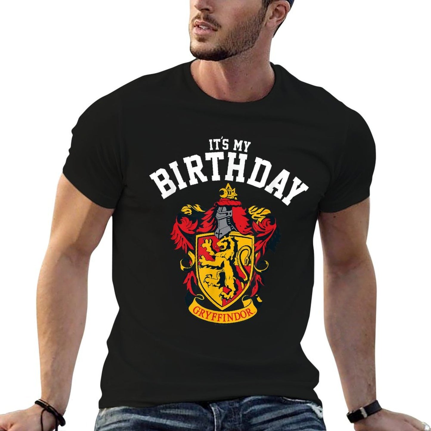 Harry Potter Gryffindor Birthday  Heathered Texture T-Shirt