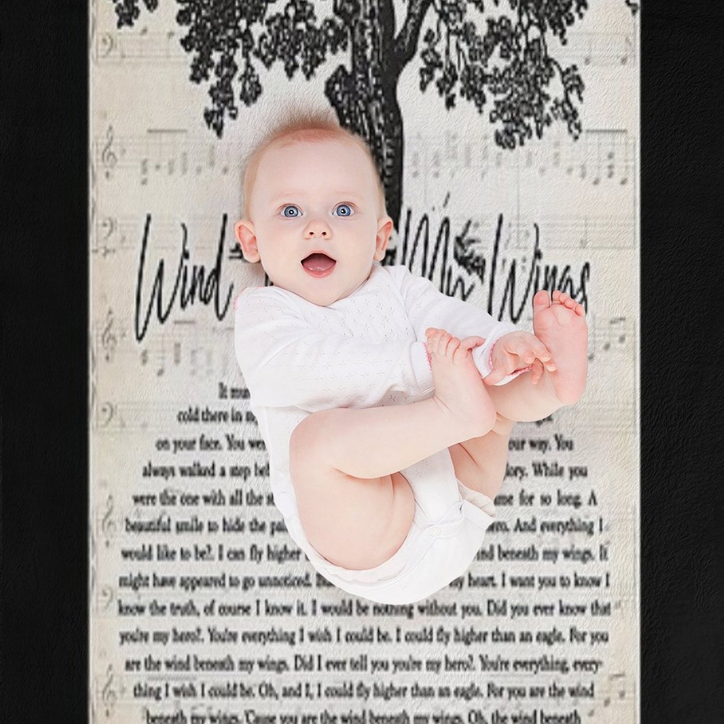 Bette Midler - Wind Beneath My Wings Lyrics Wall Art Gift All-season Throw Blanket