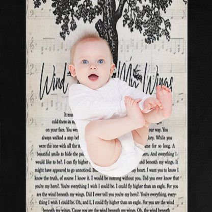 Bette Midler - Wind Beneath My Wings Lyrics Wall Art Gift All-season Throw Blanket