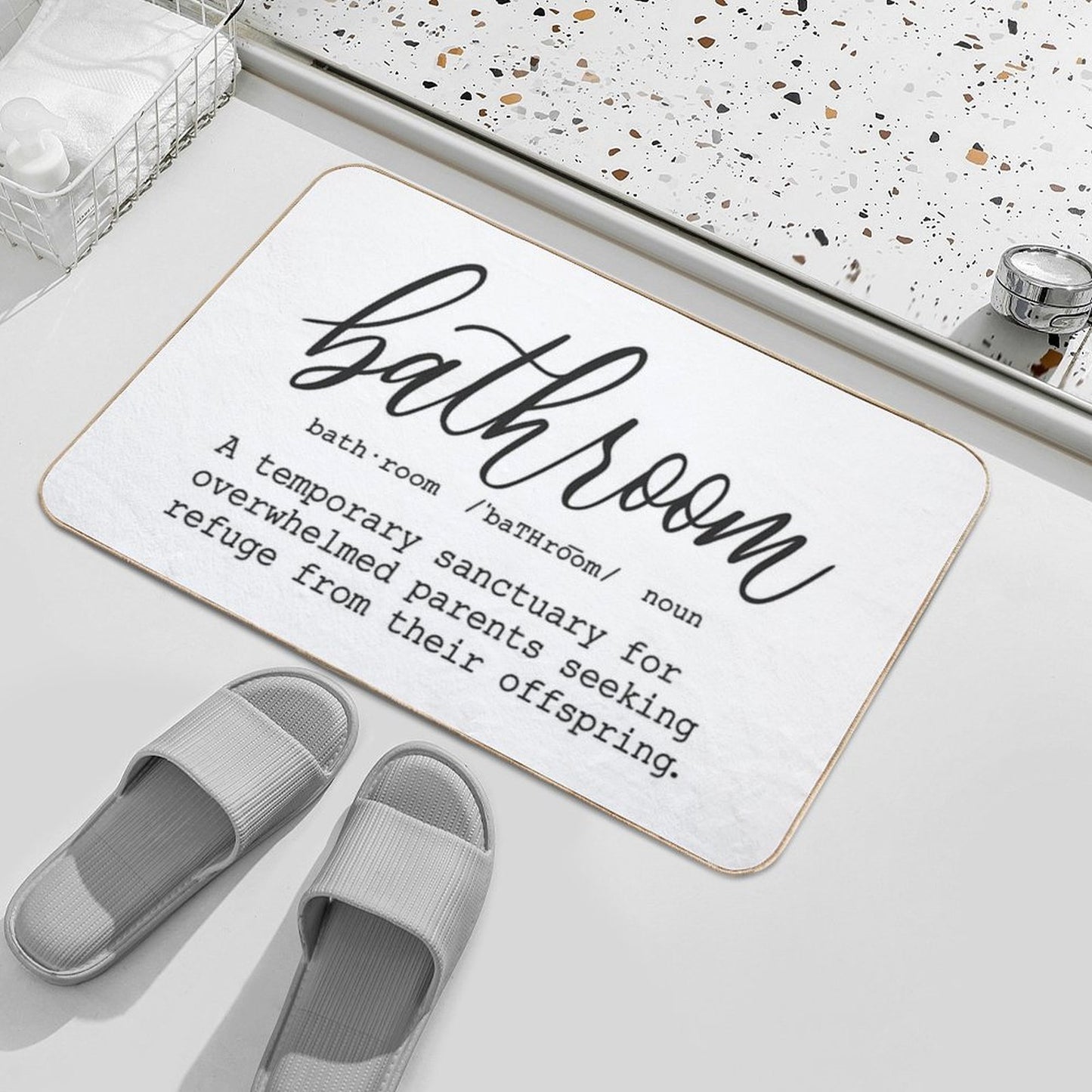 Funny Bathroom Definition  Multi-Purpose Bath Mat