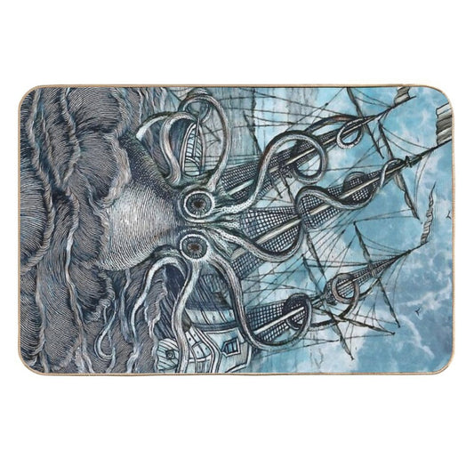 Sea Monster  Fade-Resistant Bath Mat