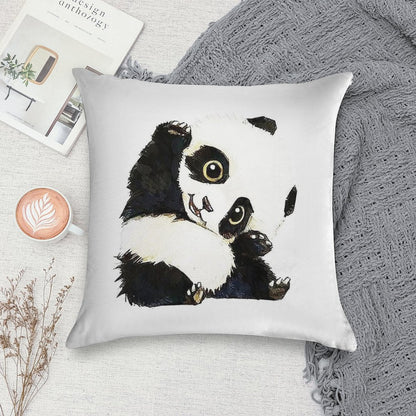 Panda Drawing Soft Style Accent Throw Pillow