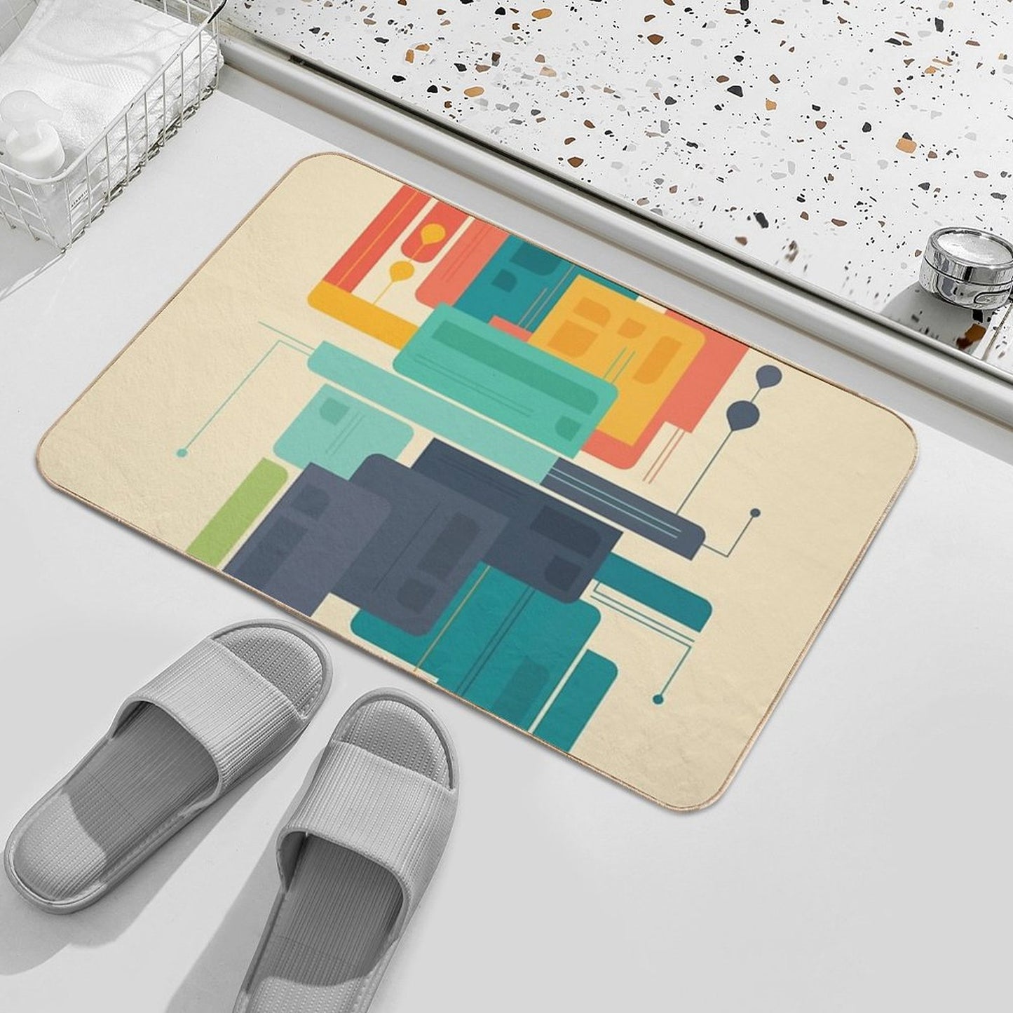 Meet Me At The Bridge  Absorbent Bath Mat